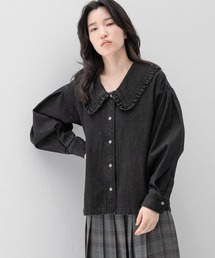 LOWRYS FARM | ＢＩＧカラーデニムジャケシャツ　214822(シャツ/ブラウス)