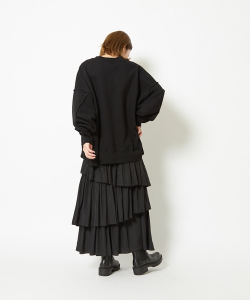 CIAOPANIC（チャオパニック）の「スラッシュティアードスカート（スカート・レディース・ブラック/ブラウン/イエロー・FREE）」の5枚目の写真