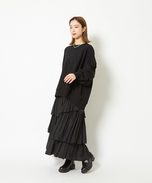 CIAOPANIC（チャオパニック）の「スラッシュティアードスカート（スカート・レディース・ブラック/ブラウン/イエロー・FREE）」の18枚目の写真