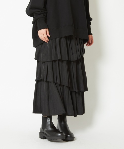 CIAOPANIC（チャオパニック）の「スラッシュティアードスカート（スカート・レディース・ブラック/ブラウン/イエロー・FREE）」の21枚目の写真