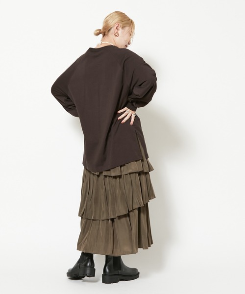 CIAOPANIC（チャオパニック）の「スラッシュティアードスカート（スカート・レディース・ブラック/ブラウン/イエロー・FREE）」の20枚目の写真