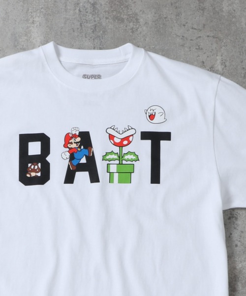 BAIT（ベイト）の「【2107_SPM】BAIT x MARIO LOGO TEE 216-SPM-TEE-001（Tシャツ/カットソー・メンズ・ホワイト・MEDIUM/LARGE/SMALL/X-LARGE）」の2枚目の写真