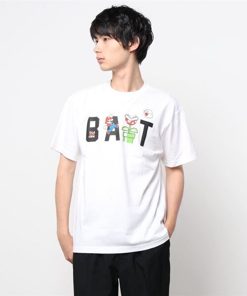 BAIT（ベイト）の「【2107_SPM】BAIT x MARIO LOGO TEE 216-SPM-TEE-001（Tシャツ/カットソー・メンズ・ホワイト・MEDIUM/LARGE/SMALL/X-LARGE）」の4枚目の写真