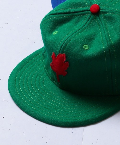 EBBETS FIELD FLANNEL（エベッツフィールドフランネル）の「【EBBETS FIELD FLANNELS / エベッツフィールドフランネルズ】OAKLANDベースボールキャップ（キャップ・メンズ・グリーン・ONESIZE）」の3枚目の写真
