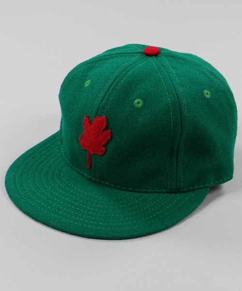 EBBETS FIELD FLANNEL（エベッツフィールドフランネル）の「【EBBETS FIELD FLANNELS / エベッツフィールドフランネルズ】OAKLANDベースボールキャップ（キャップ・メンズ・グリーン・ONESIZE）」の4枚目の写真