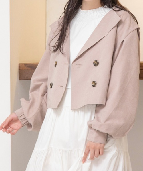 Mysa&Liina（ミーサリーナ）の「トレンチ×ジレベスト　2WAYライトアウター（トレンチコート・レディース・ブラウン/アイボリー/グレイッシュベージュ・M）」の20枚目の写真