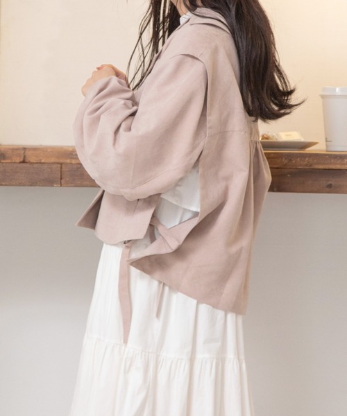 Mysa&Liina（ミーサリーナ）の「トレンチ×ジレベスト　2WAYライトアウター（トレンチコート・レディース・ブラウン/アイボリー/グレイッシュベージュ・M）」の19枚目の写真