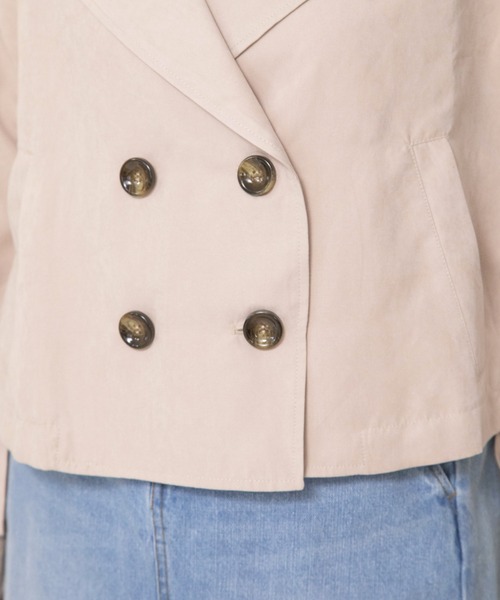 Mysa&Liina（ミーサリーナ）の「トレンチ×ジレベスト　2WAYライトアウター（トレンチコート・レディース・ブラウン/アイボリー/グレイッシュベージュ・M）」の4枚目の写真