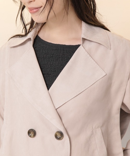Mysa&Liina（ミーサリーナ）の「トレンチ×ジレベスト　2WAYライトアウター（トレンチコート・レディース・ブラウン/アイボリー/グレイッシュベージュ・M）」の6枚目の写真