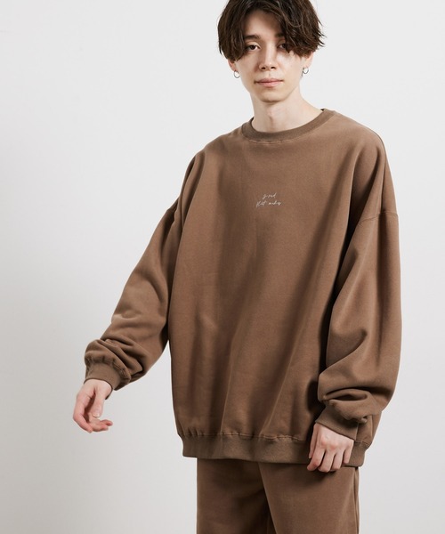 JUNRED（ジュンレッド）の「２ポイントオーバースウェットプルオーバー（スウェット・メンズ・ブラウン/スミクロ/グレー・S/M/L）」の3枚目の写真