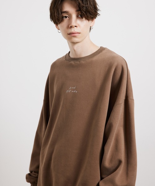 JUNRED（ジュンレッド）の「２ポイントオーバースウェットプルオーバー（スウェット・メンズ・ブラウン/スミクロ/グレー・S/M/L）」の6枚目の写真