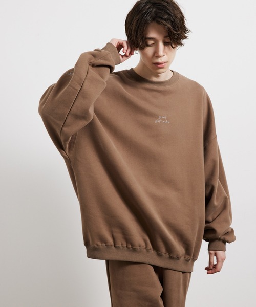 JUNRED（ジュンレッド）の「２ポイントオーバースウェットプルオーバー（スウェット・メンズ・ブラウン/スミクロ/グレー・S/M/L）」の11枚目の写真