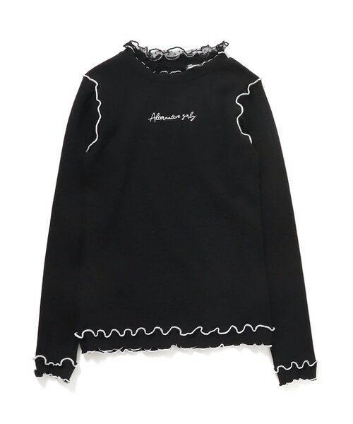 algy(アルジー)の「配色メローリブロンT(Tシャツ/カットソー・キッズ・ブラック/オフホワイト/その他2/ミント/ピンク・SMALL/MEDIUM/X-SMALL/XX-SMALL)」の3枚目の写真