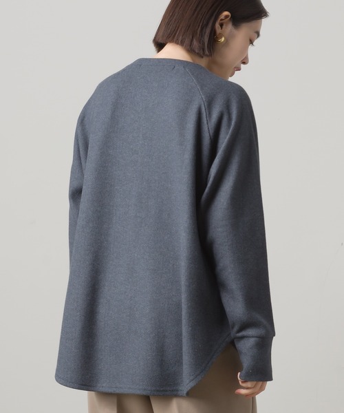 OMNES（オムネス）の「ウールタッチリブニットソーヘンリーネックプルオーバー（ニット/セーター・レディース・ベージュ/グレイッシュベージュ/チャコール・FREE）」の6枚目の写真