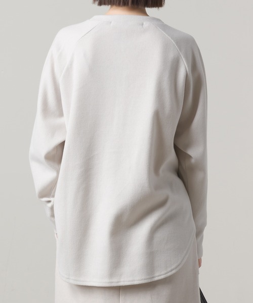 OMNES（オムネス）の「ウールタッチリブニットソーヘンリーネックプルオーバー（ニット/セーター・レディース・ベージュ/グレイッシュベージュ/チャコール・FREE）」の11枚目の写真