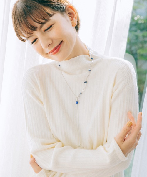 haco!（ハコ）の「【スザンヌさんコラボ】気分やコーデに合わせて付け方を変えて楽しめる ラピスラズリのネックレス by LOVE&PEACE PROJECT（ネックレス・レディース・ブルー・ONE SIZE）」の8枚目の写真