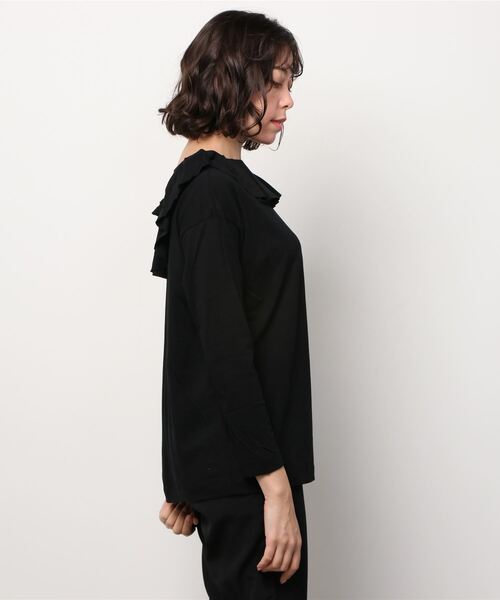 MANASTASH（マナスタッシュ）の「MANASTASH/マナスタッシュ 天竺ピエロカラーTEE（Tシャツ/カットソー・レディース・ブラック/ホワイト・FREE）」の3枚目の写真