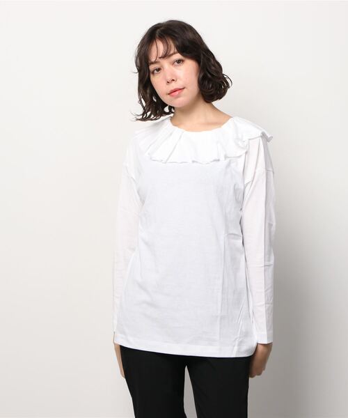 MANASTASH（マナスタッシュ）の「MANASTASH/マナスタッシュ 天竺ピエロカラーTEE（Tシャツ/カットソー・レディース・ブラック/ホワイト・FREE）」の10枚目の写真