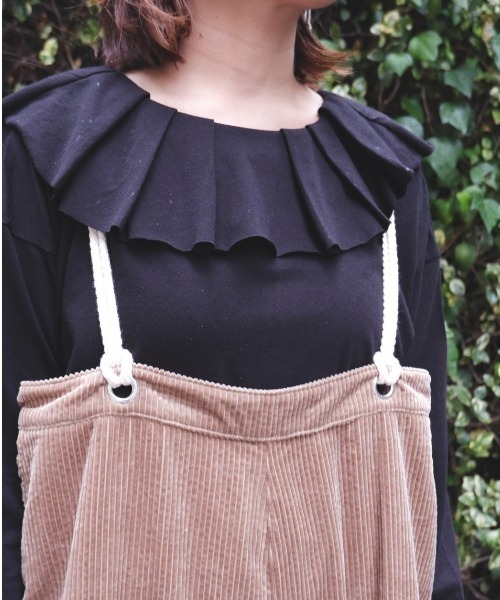 MANASTASH（マナスタッシュ）の「MANASTASH/マナスタッシュ 天竺ピエロカラーTEE（Tシャツ/カットソー・レディース・ブラック/ホワイト・FREE）」の6枚目の写真