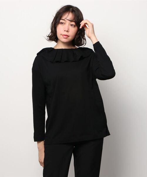 MANASTASH（マナスタッシュ）の「MANASTASH/マナスタッシュ 天竺ピエロカラーTEE（Tシャツ/カットソー・レディース・ブラック/ホワイト・FREE）」の11枚目の写真