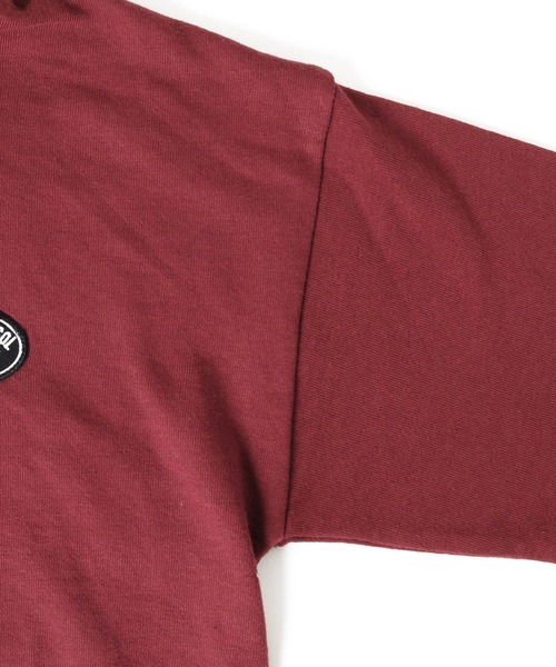 GLAZOS(グラソス)の「裏毛・ドロップショルダー刺繍ワッペンパーカー【セットアップ対応】(パーカー・キッズ・ブラック/エンジ/グレー・130cm/140cm/150cm/160cm/170cm)」の11枚目の写真