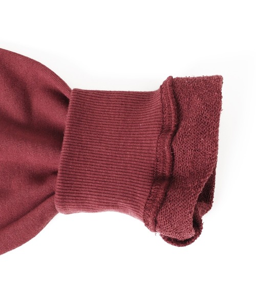 GLAZOS(グラソス)の「裏毛・ドロップショルダー刺繍ワッペンパーカー【セットアップ対応】(パーカー・キッズ・ブラック/エンジ/グレー・130cm/140cm/150cm/160cm/170cm)」の9枚目の写真