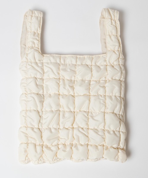 WEGO（ウィゴー）の「WEGO/シャーリングミニトート（トートバッグ・レディース・ブラック/オフホワイト・FREE）」の7枚目の写真