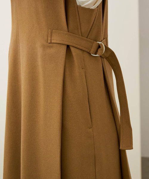 ROPE'（ロペ）の「【WEB限定】サイドベルトジャンパースカート（ジャンパースカート・レディース・ブラック/キャメル・38）」の15枚目の写真