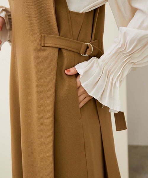 ROPE'（ロペ）の「【WEB限定】サイドベルトジャンパースカート（ジャンパースカート・レディース・ブラック/キャメル・38）」の16枚目の写真