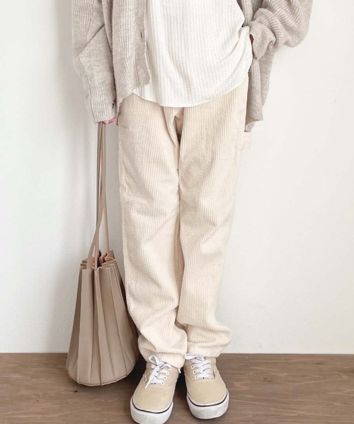 CIAOPANIC TYPY（チャオパニックティピー）の「【KIDS】コーデュロイペインターワイドパンツ（その他パンツ・キッズ・カーキ/アイボリー/ピンク/キャメル・XX-LARGE/SMALL/X-LARGE/LARGE/MEDIUM）」の2枚目の写真