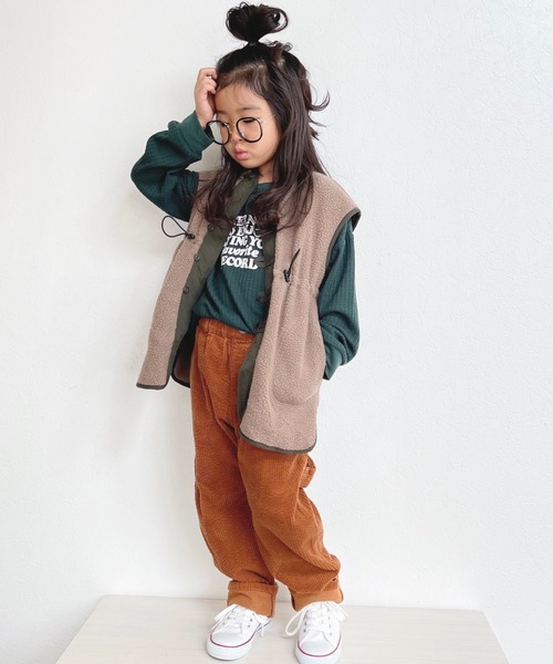 CIAOPANIC TYPY（チャオパニックティピー）の「【KIDS】コーデュロイペインターワイドパンツ（その他パンツ・キッズ・カーキ/アイボリー/ピンク/キャメル・XX-LARGE/SMALL/X-LARGE/LARGE/MEDIUM）」の16枚目の写真