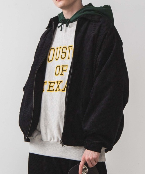 WEGO（ウィゴー）の「WEGO/コーデュロイルーズスウィングトップ（ブルゾン・メンズ・ブラック/ベージュ・MEDIUM/LARGE）」の2枚目の写真