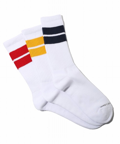 FRUIT OF THE LOOM（フルーツオブザルーム）の「FRUIT OF THE LOOM　クルー丈２ライン3Pソックス（ソックス/靴下・メンズ・マルチ・23cm～25cm/25cm～27cm）」の6枚目の写真