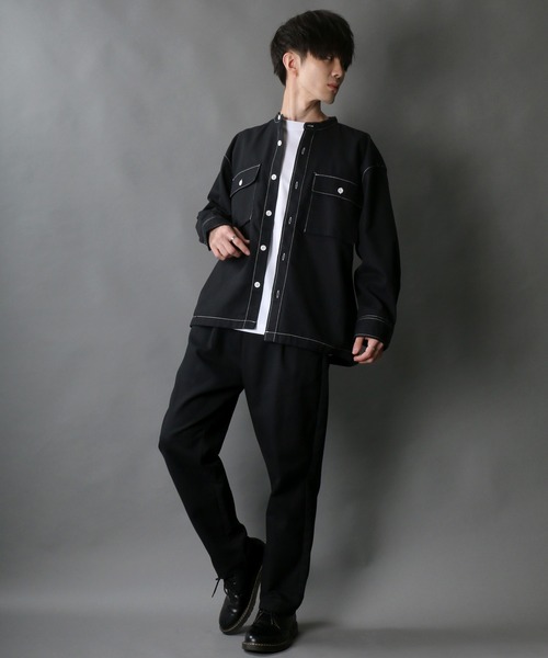 SITRY（シトリー）の「バンドカラー ワイド シャツジャケット