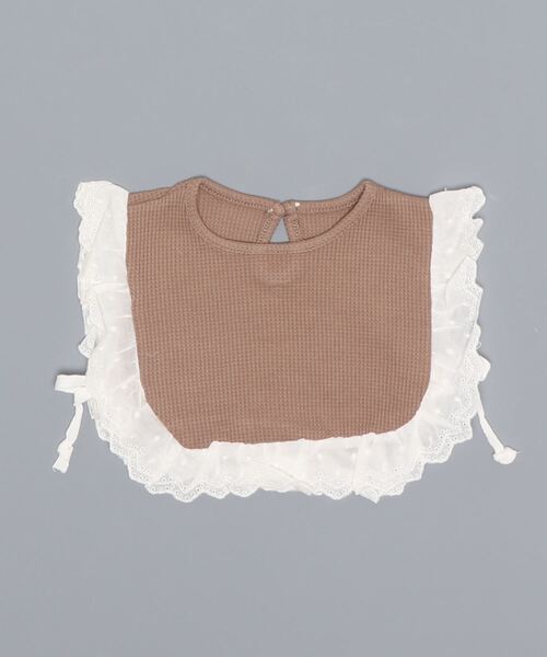 Bambin（ボンバン）の「【 Bambin / ボンバン 】 キッズ ナチュラルカラー レース 付け襟 / スタイ（スタイ/よだれかけ・キッズ・ブラウン/アイボリー/ナチュラル・FREE）」の4枚目の写真