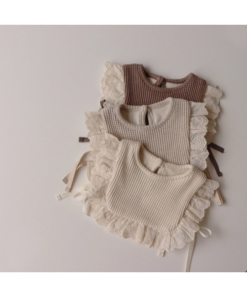 Bambin（ボンバン）の「【 Bambin / ボンバン 】 キッズ ナチュラルカラー レース 付け襟 / スタイ（スタイ/よだれかけ・キッズ・ブラウン/アイボリー/ナチュラル・FREE）」の5枚目の写真