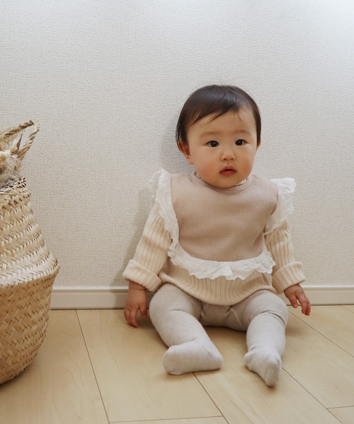 Bambin（ボンバン）の「【 Bambin / ボンバン 】 キッズ ナチュラルカラー レース 付け襟 / スタイ（スタイ/よだれかけ・キッズ・ブラウン/アイボリー/ナチュラル・FREE）」の10枚目の写真