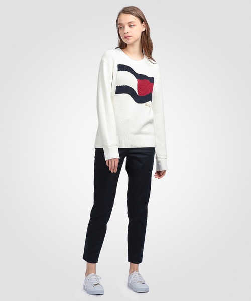 TOMMY HILFIGER（トミーヒルフィガー）の「モーションフラッグセーター（ニット/セーター・レディース・ホワイト・MEDIUM/SMALL/X-SMALL）」の7枚目の写真