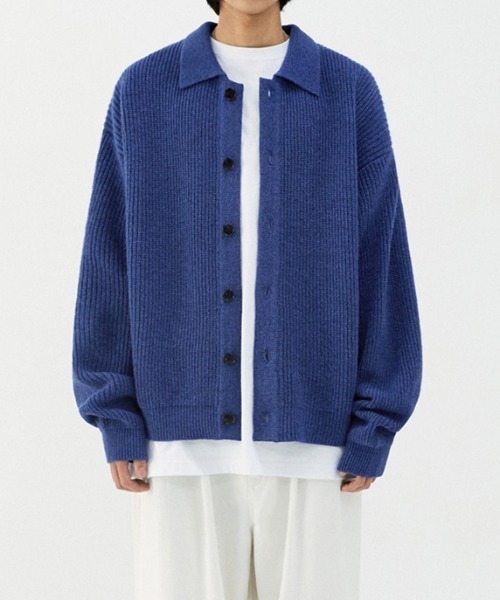 VIVASTUDIO（ビバスタジオ）の「BUTTON CARDIGAN（カーディガン/ボレロ・メンズ・ブラウン/ブルー・MEDIUM/LARGE）」の2枚目の写真