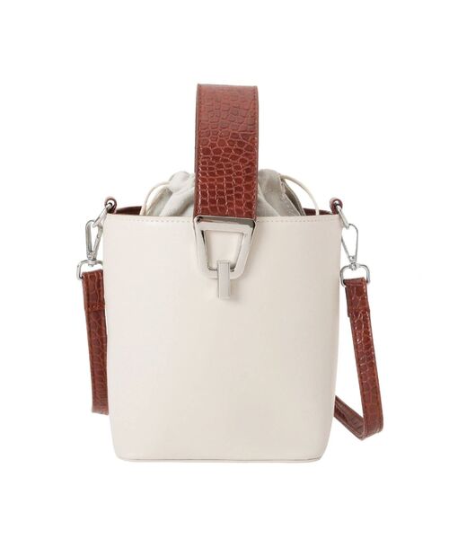 dazzlin（ダズリン）の「ハンドバイカラーカタオシバッグ（ハンドバッグ・レディース・オフホワイト/ベージュ・FREE）」の10枚目の写真