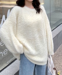 ビッグシルエットモヘアライクニットプルオーバー【ZOZOTOWN限定】