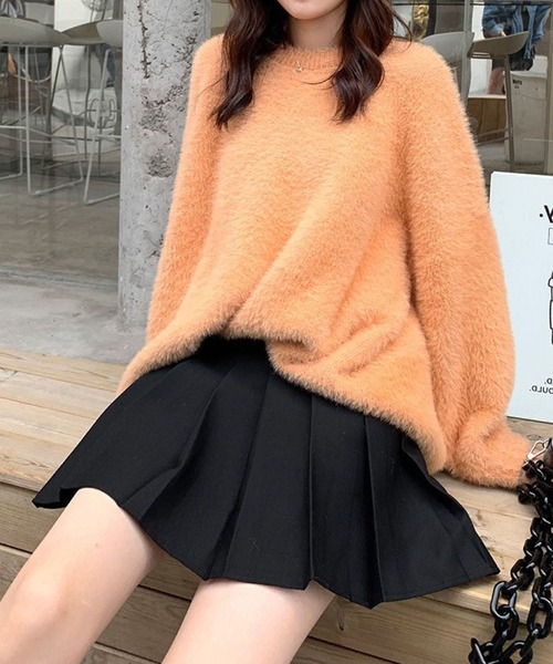 meJane(ミージェーン)の「ビッグシルエットモヘアライクニットプルオーバー【ZOZOTOWN限定】(ニット/セーター・レディース・オフホワイト/パープル/グリーン/オレンジ・FREE)」の1枚目の写真
