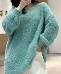 ビッグシルエットモヘアライクニットプルオーバー【ZOZOTOWN限定】