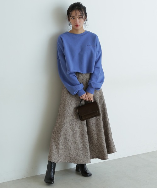 FREE'S MART（フリーズマート）の「【Sシリーズ対応】◆ミックスツィードフレアスカート（スカート・レディース・ブラック/ブラウン・SMALL/MEDIUM）」の6枚目の写真