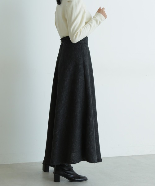 FREE'S MART（フリーズマート）の「【Sシリーズ対応】◆ミックスツィードフレアスカート（スカート・レディース・ブラック/ブラウン・SMALL/MEDIUM）」の4枚目の写真