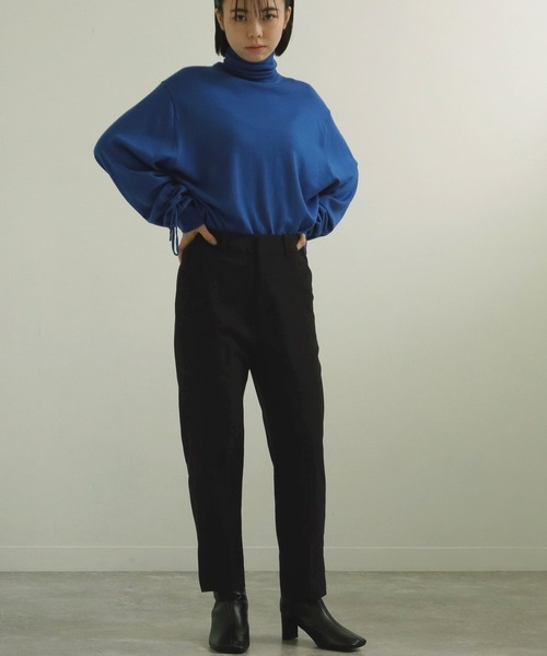 AULI（アウリィ）の「【低身長向けサイズ】PJサイドスリットアンクルテーパードパンツ（その他パンツ・レディース・ブラック/カーキ/モカ・S/XS/XXS）」の14枚目の写真