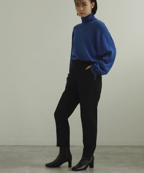 AULI（アウリィ）の「【低身長向けサイズ】PJサイドスリットアンクルテーパードパンツ（その他パンツ・レディース・ブラック/カーキ/モカ・S/XS/XXS）」の8枚目の写真