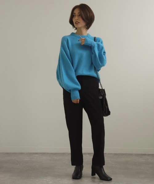 AULI（アウリィ）の「【低身長向けサイズ】PJサイドスリットアンクルテーパードパンツ（その他パンツ・レディース・ブラック/カーキ/モカ・S/XS/XXS）」の20枚目の写真