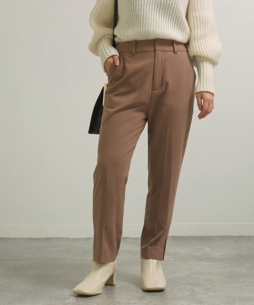 AULI（アウリィ）の「【低身長向けサイズ】PJサイドスリットアンクルテーパードパンツ（その他パンツ・レディース・ブラック/カーキ/モカ・S/XS/XXS）」の10枚目の写真