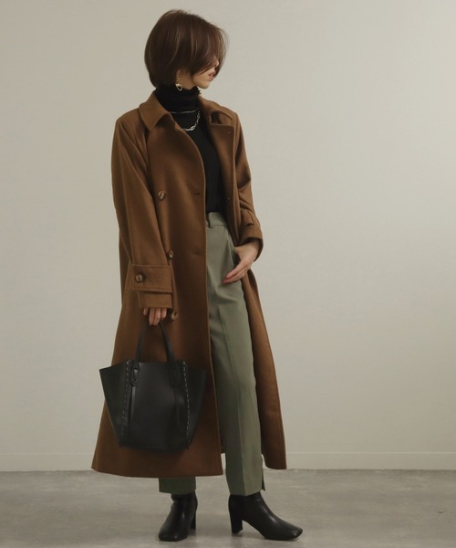 AULI（アウリィ）の「【低身長向けサイズ】PJサイドスリットアンクルテーパードパンツ（その他パンツ・レディース・ブラック/カーキ/モカ・S/XS/XXS）」の12枚目の写真